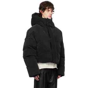 เสื้อแจ็คเก็ตพัฟเฟอร์คุณภาพสูงสำหรับผู้ชาย แบบ OEM สั่งทำพิเศษ บุด้วยขนเป็ด มีฮู้ด ปลายแขนถักแบบริบ ระบายอากาศได้ดี แห้งเร็ว - Product Image 5