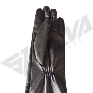 Gants d'hiver en cuir véritable pour femme, avec doublure en laine, compatibles écran tactile, extra durables, pour l'extérieur - Product Image 3