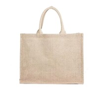 Sac pour ordinateur portable en jute 100% imprimé de qualité supérieure, léger, avec poignées, pour filles, supermarchés, courses quotidiennes, écologique, grande capacité