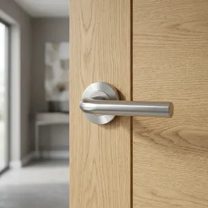 Manija de Puerta de Acero Inoxidable Mate de Buena Calidad para Puertas Interiores, Puertas de Dormitorio, Puertas de Oficina, Disponible a un Precio Accesible - Product Image 3