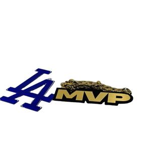 Collar de Cadena con Logotipo de Equipo Deportivo en Acrílico Dorado Brillante 3D Personalizado, con Efecto Espejo y Cadena de Acero Chapada en Oro - Product Image 4