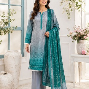 <b>Women's</b> Salwar Kameez Cotton Lawn 3pc Set Traditional Indian Pakistani Casual Ankle-Length Regular Fit Wrinkle Free - Product Image 1