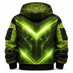 Nueva Chaqueta Bomber con Capucha de Lona Personalizada, Ropa Técnica Unisex, Venta al Por Mayor Directa de Fábrica, OEM, Cortavientos Urbano - Product Image 2