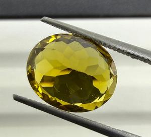 Turmalina amarilla natural, piedra preciosa suelta, turmalina auténtica para hacer joyas, anillo, colgante, regalo para coleccionistas, forma ovalada, 3,88 ct - Product Image 5