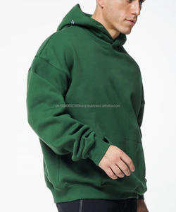 Sweat à capuche zippé surdimensionné de luxe pour homme, en polaire polyester/coton épais 400 g/m², séchage rapide, respirant, avec logo personnalisé - Product Image 4