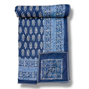 Factory Price of Blue Color Dohar & Bedsheet Spread Double <b>Bed</b> Buy Direct From Supplier At Bulk Price - Product Image 1