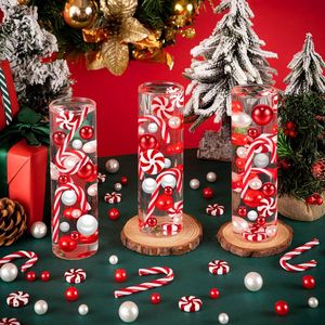 120 Piezas de Decoración Navideña para Jarrones Flotantes, Bastones de Caramelo Blancos y Rojos para Centros de Mesa, Decoración para Fiestas y Mesa del Hogar - Product Image 2