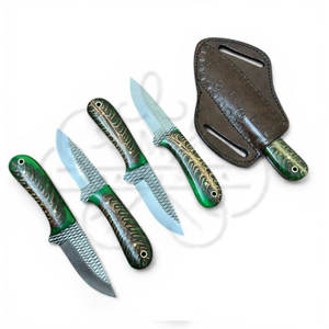 Cuchillo de caza Cowboy Bull Cutter de hoja fija para supervivencia al aire libre, acero raspado de grado industrial, 3 años de garantía, escamas de resina acrílica - Product Image 2