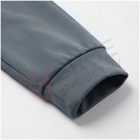 Ensemble de survêtement gris pour homme, manches longues, col montant, fermeture éclair sur le devant, couleur unie, respirant, coupe décontractée, vêtements d'automne
