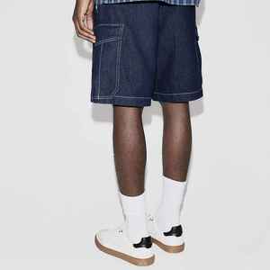 Shorts en jean taille haute personnalisés, résistants à l'usure, pour hommes et femmes, brodés, prix d'usine en gros - Product Image 3