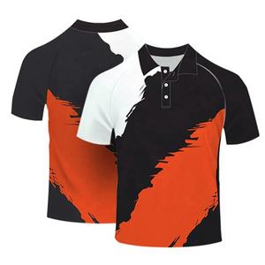 Camiseta Polo de Algodón Sublimado Multicolor Rojo y Negro con Logotipo Personalizado, Unisex para Adultos, Tiempo de Entrega de Muestra de 7 Días - Product Image 3