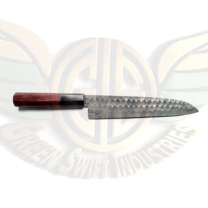 Custom Handmade Eco-Friendly Damascus Steel Professional Chef Kitchen <b>Knife</b> <b>Set</b>-5 Pcs with Leather Pouch-GREEN SWIFT INDUSTRIES - Product Image 3