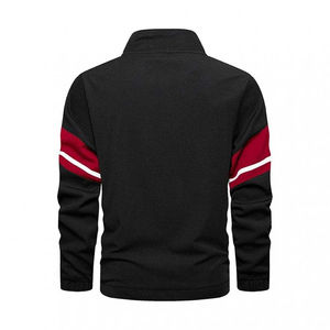 Fabricants de vêtements, survêtement personnalisé en tissu French Terry 100% coton, à carreaux, avec blocs de couleur, fermeture éclair, pour hommes - Product Image 4