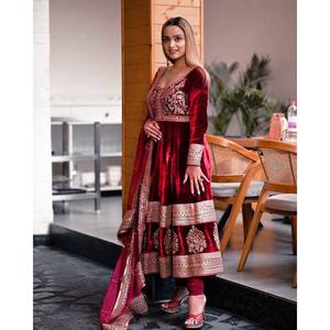 Designer Gown-Bottom and Dupatta for Party Wear for <b>Prom</b> <b>Dresses</b> - Product Image 3