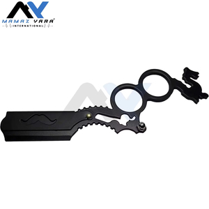 Professional Double Finger Insert Handle Straight Edge <b>Razor</b> for <b>Men</b> Premium Silver & Black Barber Shaving <b>Razor</b> Salon Quality - Product Image 3