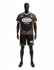 Concevez votre propre maillot de football américain personnalisé par sublimation, manches courtes, grandes tailles, service OEM en gros - Product Image 1