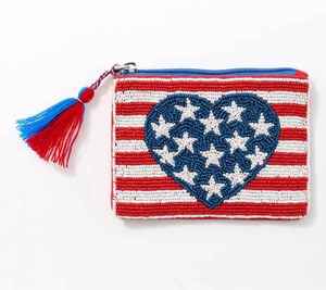 Embroidery Beaded Coin Bag for Parties & Gifting Elegant Flower Beaded Coin Clutch Mini Purse <b>With</b> <b>Zip</b> Closure Fashionable Bag - Product Image 1