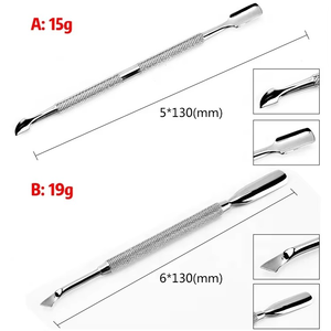Juego de Herramientas Profesionales de Acero Inoxidable para Uñas, Empujador de Cutículas con Cuchilla Curva y Punta Afilada de Doble Cara para el Cuidado de los Dedos - Product Image 3