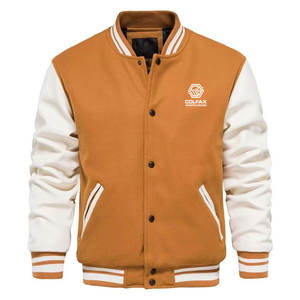 Chaqueta de Invierno para Hombre, Personalizable con Logotipo, Cuello Alto, de Alta Calidad, Transpirable, Ecológica, de Algodón/Lana, Estilo Letterman, Nueva Llegada - Product Image 1