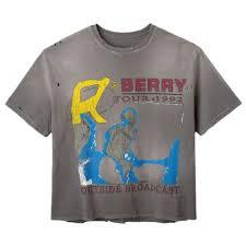 เสื้อยืดคอตตอนหนาน้ำหนักมาก พิมพ์ลายกราฟิกวินเทจ "Berry Tour 1993" สีเทา สไตล์สตรีทแวร์สำหรับผู้ชาย ปี 2026 พร้อมโลโก้แบบกำหนดเอง - Product Image 3