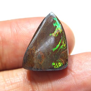 Opale de Boulder Naturelle d'Australie, Cabochon d'Opale Solide, Opale de Boulder Verte à Feu d'Australie, Pierre pour la Fabrication de Bijoux, Pierre Précieuse - Product Image 1