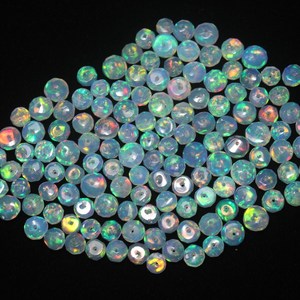 Ópalo Etíope Facetado en Forma de Rondelle, Ópalo Natural de 3-5 mm, Multicolor, Suelto, para la Fabricación de Joyas, Venta al por Mayor, HASNAIN GEMS, Grado AAA de Terceros - Product Image 3