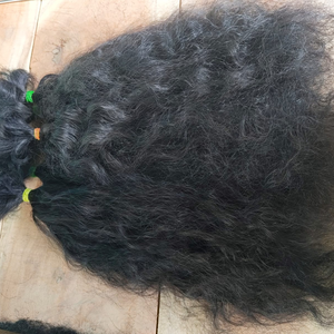 Cheveux humains indiens vierges en vrac, bouclés, doux et rebondissants, extensions de tissage double épaisseur, sans nœuds, naturels, 100g - Product Image 3