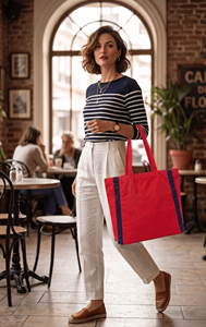 กระเป๋าผ้าแคนวาส Urban Tote UT-082 กระเป๋าหิ้วชายหาด สกรีนโลโก้ได้ ปิดด้วยแม่เหล็ก หูหิ้วยาว ทนทาน ใช้ซ้ำได้ รับผลิตจำนวนมาก พิมพ์ลาย OEM - Product Image 3