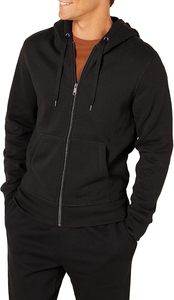 Hot Sale <b>Men's</b> Hooded Fleece Jacket Thin Patchwork Stand Collar Solid Color Casual <b>Pullover</b> Autumn Wear Regular Fit Blue - Product Image 6