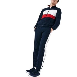 Ensemble survêtement homme 2 pièces, manches longues, couleur contrastée, fermeture éclair, broderie personnalisée, vente en gros hiver 2021, nouveau logo personnalisé - Product Image 5