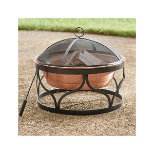 Brasero élégant en cuivre, bol chauffant extérieur, centre de table en métal fait main pour jardin, idéal pour les divertissements de luxe sur patio et l'hôtellerie - Product Image 1