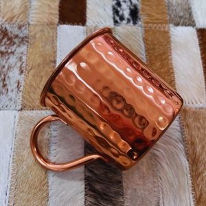 Taza de Cobre Vintage con Asa, Diseño Vintage con Patrón Grabado, Vajilla para Bebidas - Product Image 5