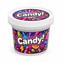 Bouteilles PET vides de 3,5 g avec bouchon à vis refermable et pots à glace avec autocollants UV pour gelée, dessert, gâteau, crème glacée et bonbons