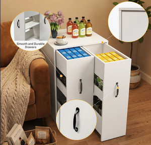Armoire de rangement en bois blanc de qualité supérieure, moderne, à deux portes, sur pied, pour la décoration de la maison et du bureau - Product Image 6