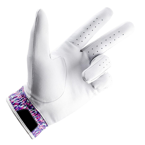 Gant de golf pour gaucher avec logo personnalisé, en cuir véritable, impression par sublimation, respirant, antidérapant, fabricant OEM ODM, vente en gros - Product Image 3