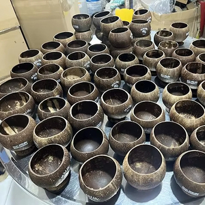 EUTECH Ben Tre Vietnam Bols en Coque de Noix de Coco 100% Biologiques Écologiques Vintage Marron Naturel Diamètre 13cm Profondeur 6cm Pour la Maison - Product Image 2