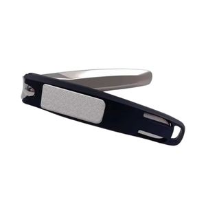 Dark Grey Ergonomic Nail Clipper Stainless Steel Thumb Rest Manicure Tool Finger Trimmer Matte Finish Grooming Device - Product Image 4