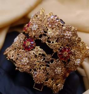 Ancient Egyptian Inspired Luxury Crystal Rhinestone <b>Bangles</b> <b>Set</b> Peace Design Royal Statement Cuff <b>Bangles</b> for Women's Wedding - Product Image 4