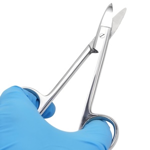 Tijeras Curvas para Coronas Dentales de 4.8 Pulgadas, Tijeras Anguladas para Cortar Alambre, Quirúrgicas y Restauradoras, Aprobadas por ISO - Product Image 2