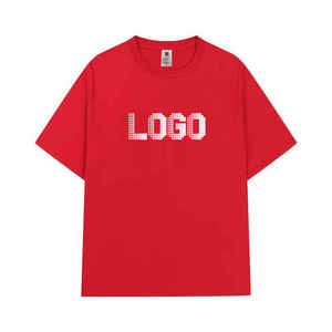 Camiseta de algodón grueso para hombre al por mayor – Camiseta lisa lavada de cuello redondo extragrande |   Personalizable - Product Image 2