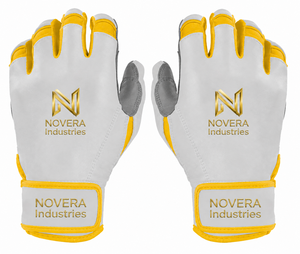 Gants de frappeur de baseball et de softball personnalisés OEM ODM, qualité supérieure, fermeture auto-agrippante, cuir véritable - Product Image 3