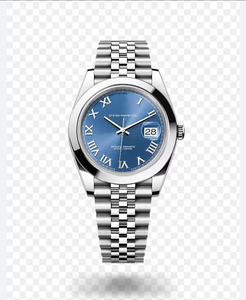 Reloj de Lujo de Acero Inoxidable de Alta Calidad, Edición Limitada, Esfera Azul con Efecto Rayos de Sol, Números Romanos, Marcadores Antiguos, Estilo Deportivo Vintage - Product Image 2