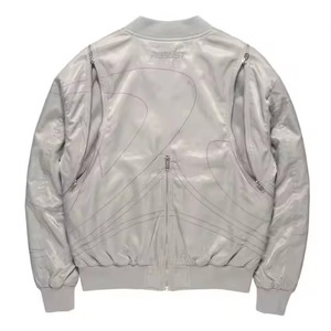 Men's Retro Double-Sided Bomber <b>Jacket</b> Stand Collar Windproof Leather Zipper Closure <b>Fleece</b>-<b>Lined</b> Winter Finished - Product Image 2