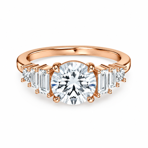 <b>Iced</b> Jewelry Brilliant Cut Solitaire Moissanite Diamond 10K Gold Prong Setting Trendy Engagement Anniversary Wedding Party Gift - Product Image 1