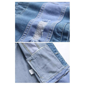 Winter Wear Men's <b>Denim</b> <b>Jackets</b> Solid Color <b>Custom</b> OEM Service Latest Style Plain Dyed High Quality Front Logo - Product Image 5