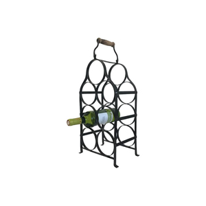 Galvanized Metal Wine <b>Rack</b> Holder Style Tabletop Freestanding Wine Bottle Storage Organizer Unique Design Iron Wine Display - Product Image 4