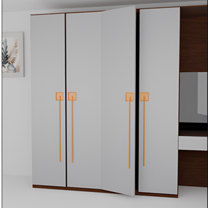 Aluminum Long Cabinet Handle Silk Antique <b>Matt</b> Rose Gold Graphite Grey <b>Black</b> Square Top Wardrobe <b>Door</b> Pull Viora Modern - Product Image 1