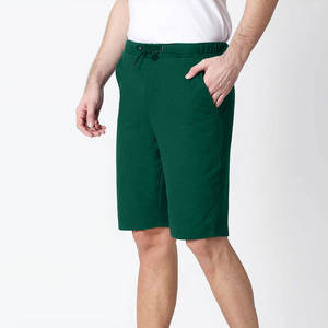 Premium Men's Casual Summer Cotton Sweat Shorts Green Gym Fitness Jogger Training Shorts Breathable French Terry Fleece Shorts - Product Image 2