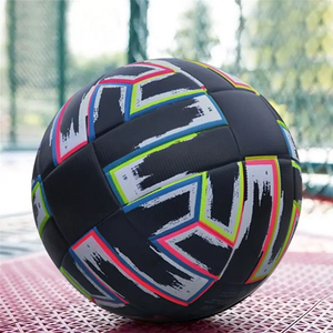 AEF6-<b>Soccer</b> Ball Size 5 Black PU Non-Slip Grass Football Adult Indoor Outdoor Wear-Resistant PU <b>Soccer</b> Ball - Product Image 2