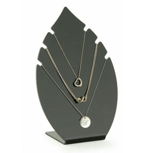 Custom Black <b>Fan</b> shaped Wooden Custom Material Necklace Storage Display Velvet Pendant Earrings Display Board Wholesale - Product Image 3
